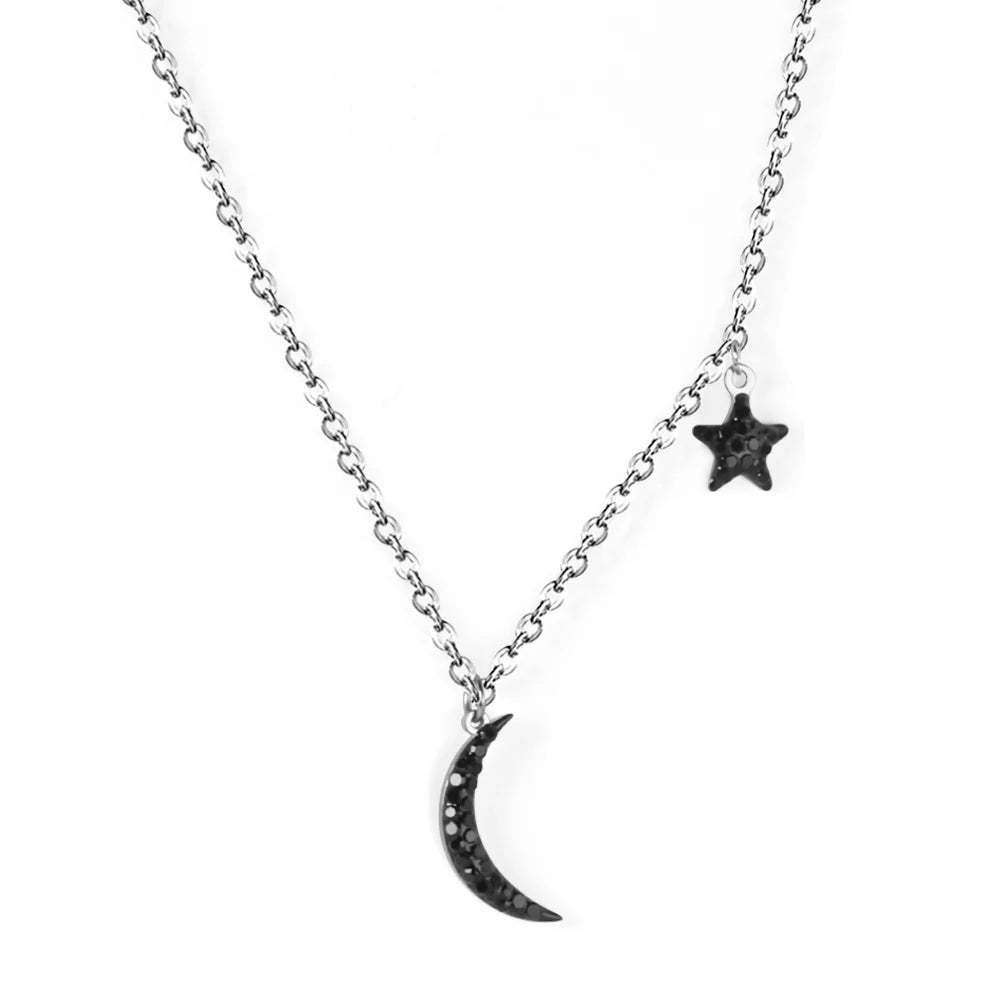 Moon & Mini Star Necklace