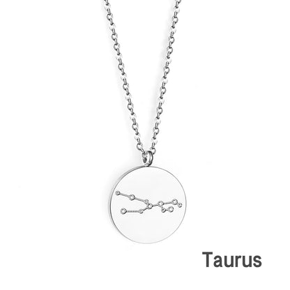 Zodiac Constellation Coin Necklace