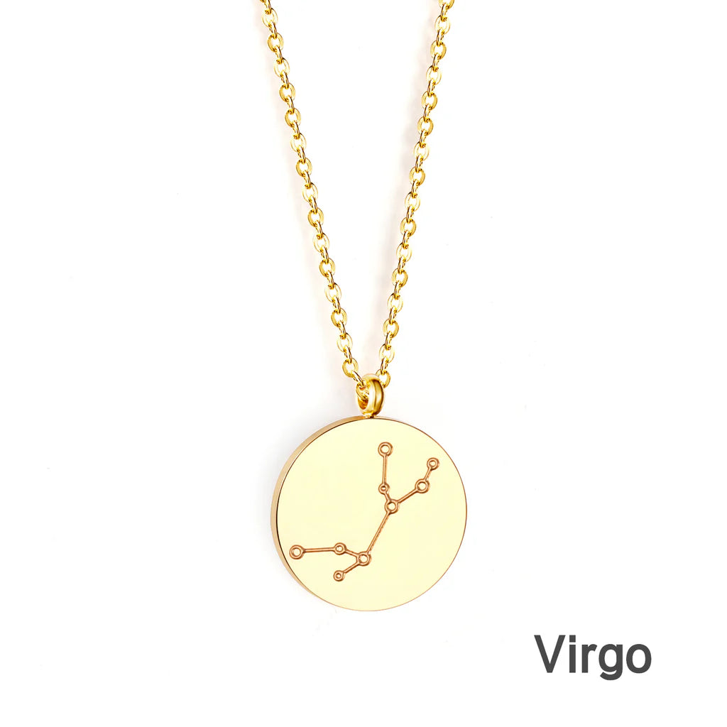 Zodiac Constellation Coin Necklace
