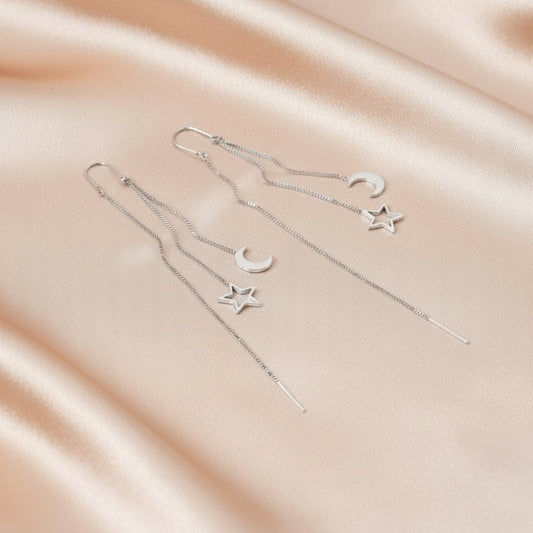 Dangle Moon & Star Threading Earring