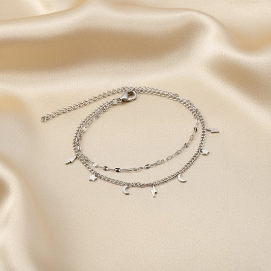 Moon, Star, Lightning Double Bracelet