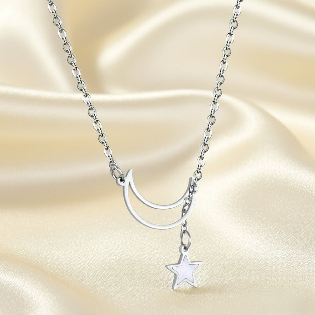 Open Moon with Pearl Star