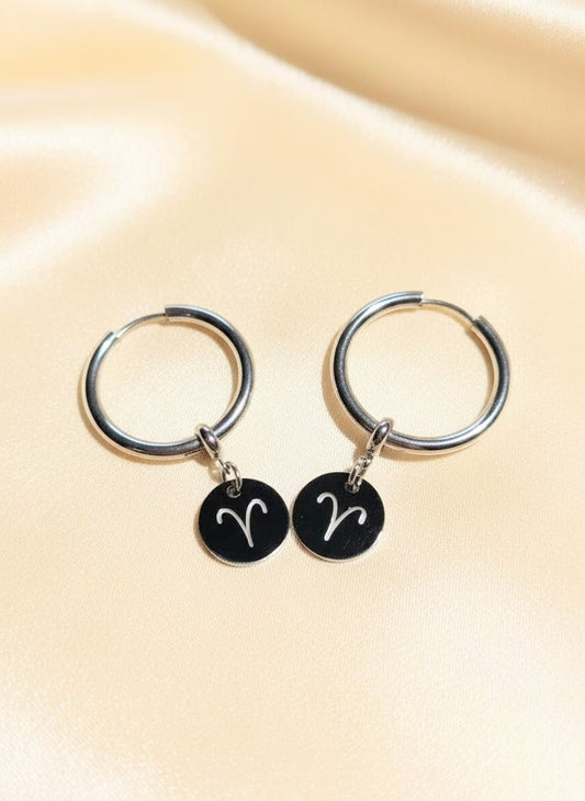 Zodiac Hoop Earrings