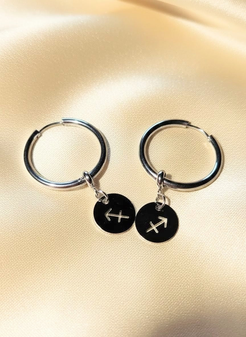 Zodiac Hoop Earrings