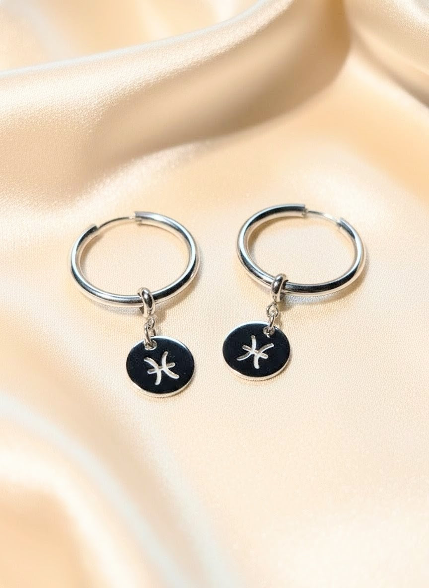 Zodiac Hoop Earrings