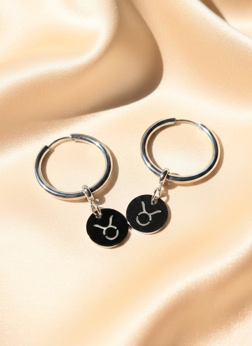 Zodiac Hoop Earrings