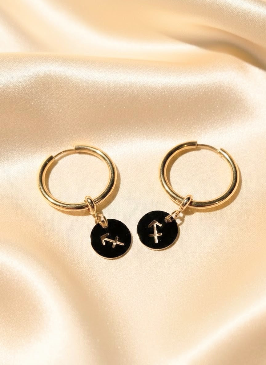 Zodiac Hoop Earrings