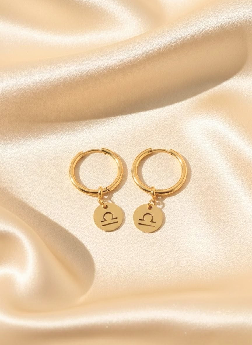 Zodiac Hoop Earrings