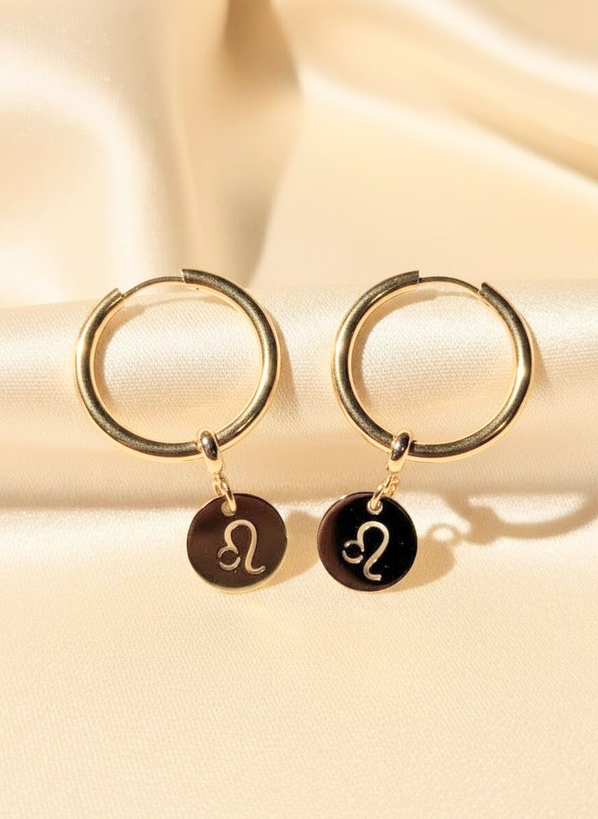Zodiac Hoop Earrings