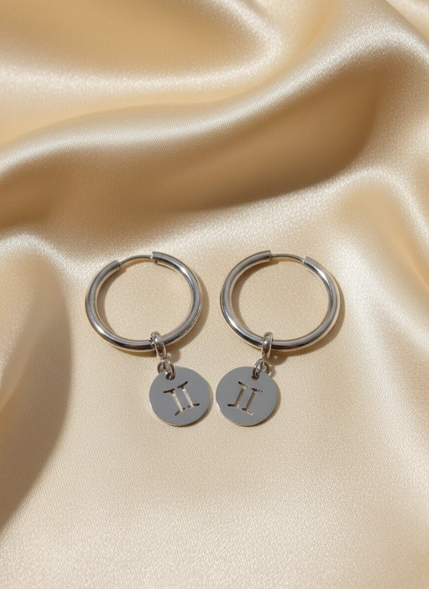 Zodiac Hoop Earrings