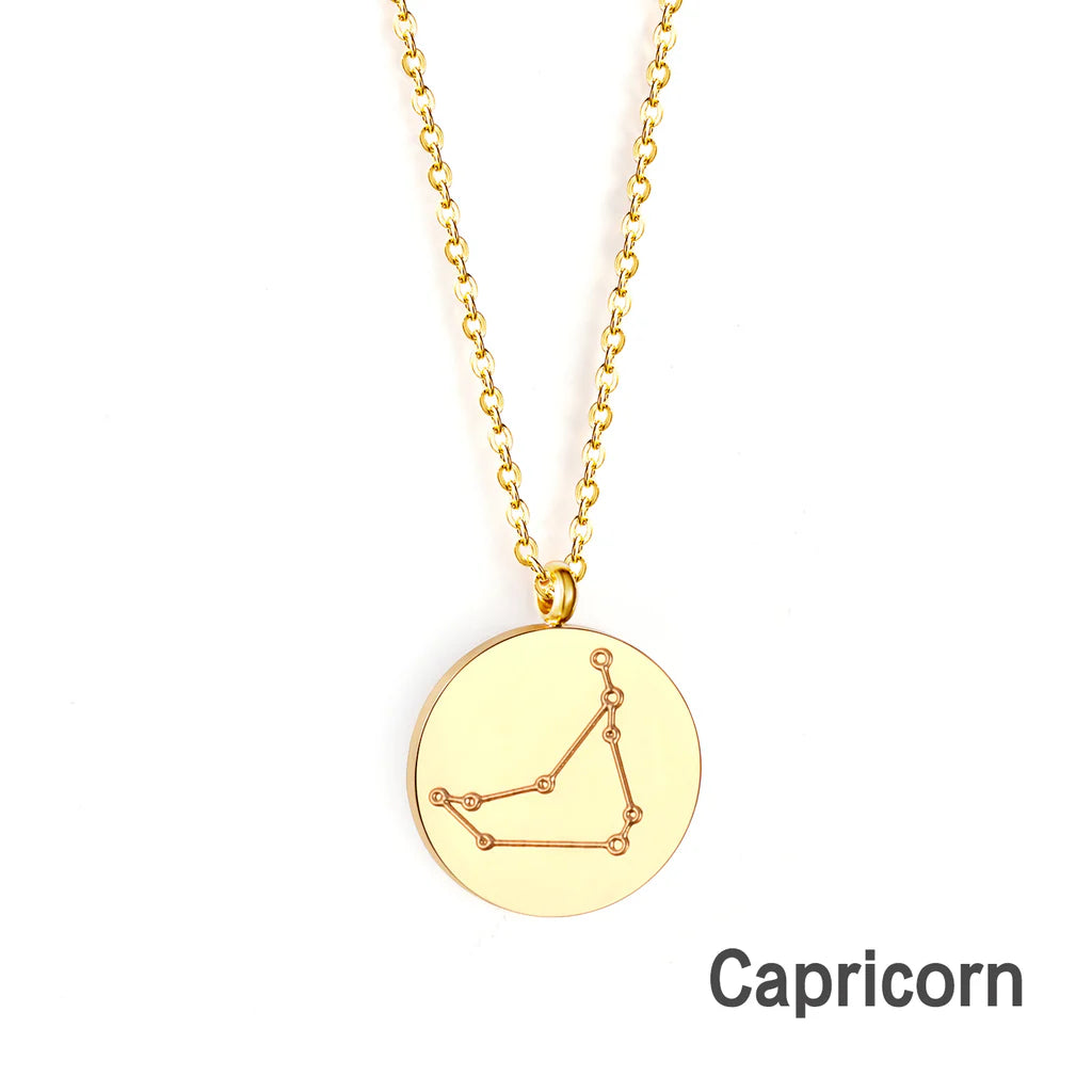 Zodiac Constellation Coin Necklace