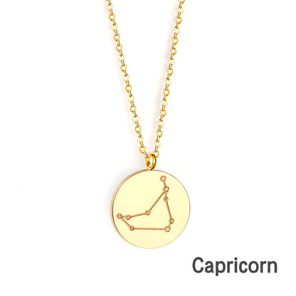 Zodiac Constellation Coin Necklace