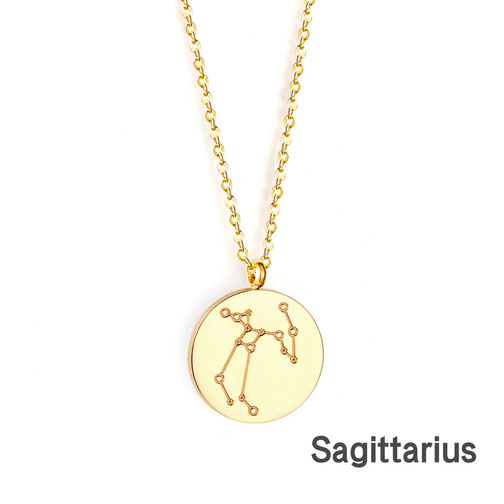 Zodiac Constellation Coin Necklace