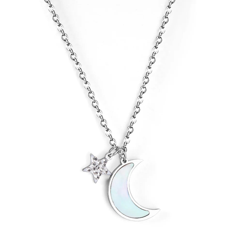 Moon & Mini Star Necklace
