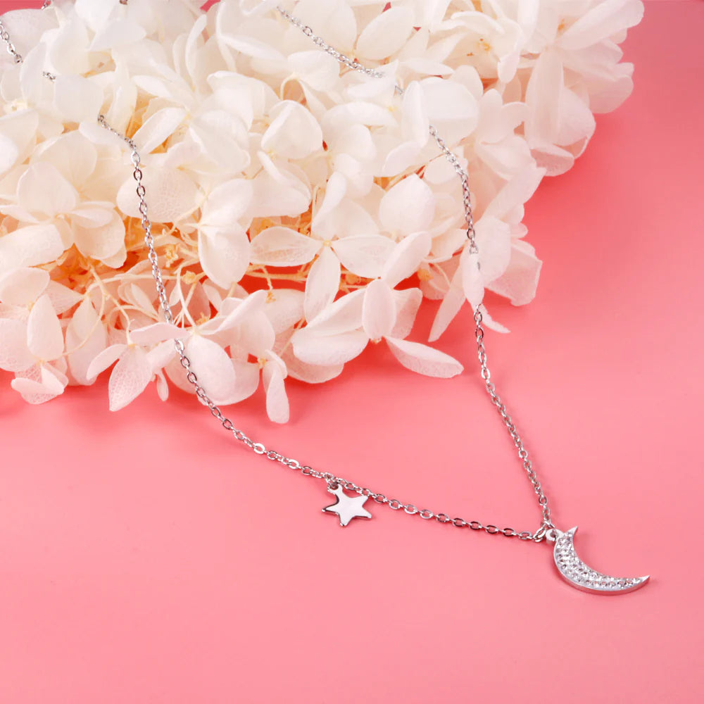 Moon & Mini Star Necklace