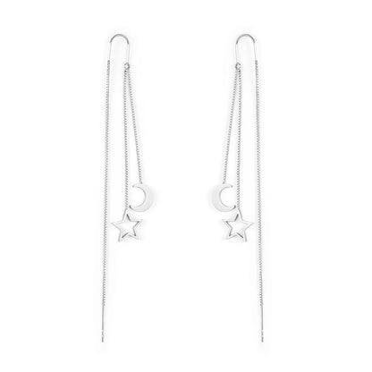 Dangle Moon & Star Threading Earring