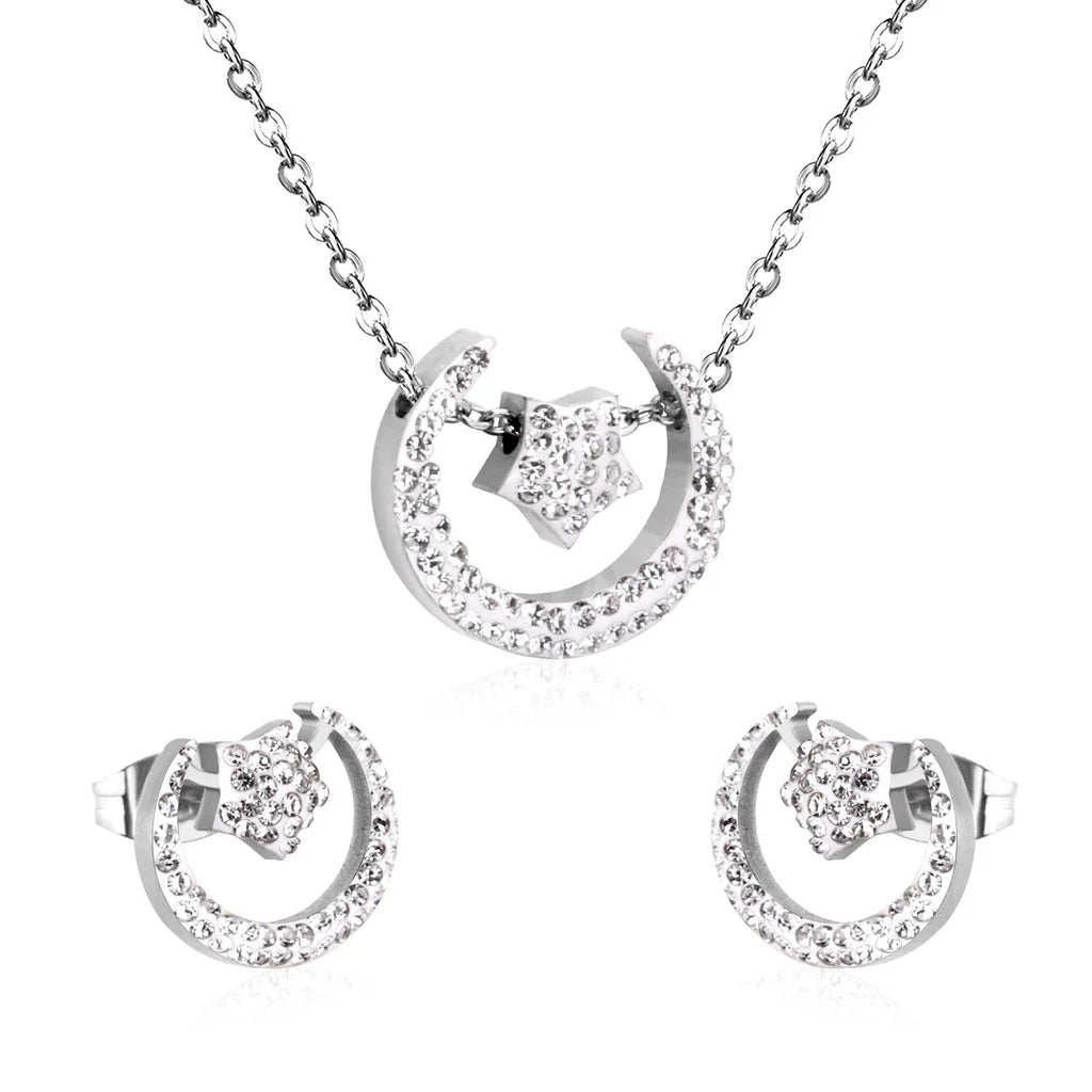 CZ Moon & Star Jewellery Set