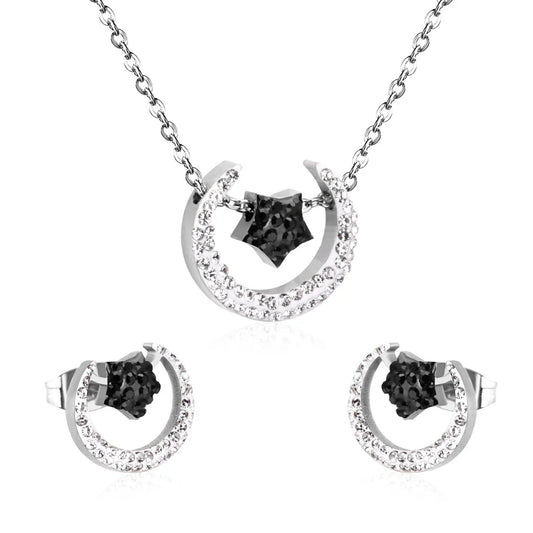 CZ Moon & Star Jewellery Set