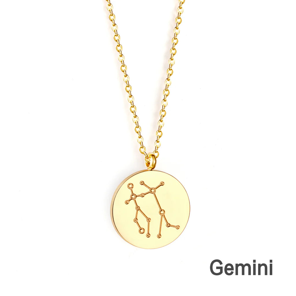 Zodiac Constellation Coin Necklace