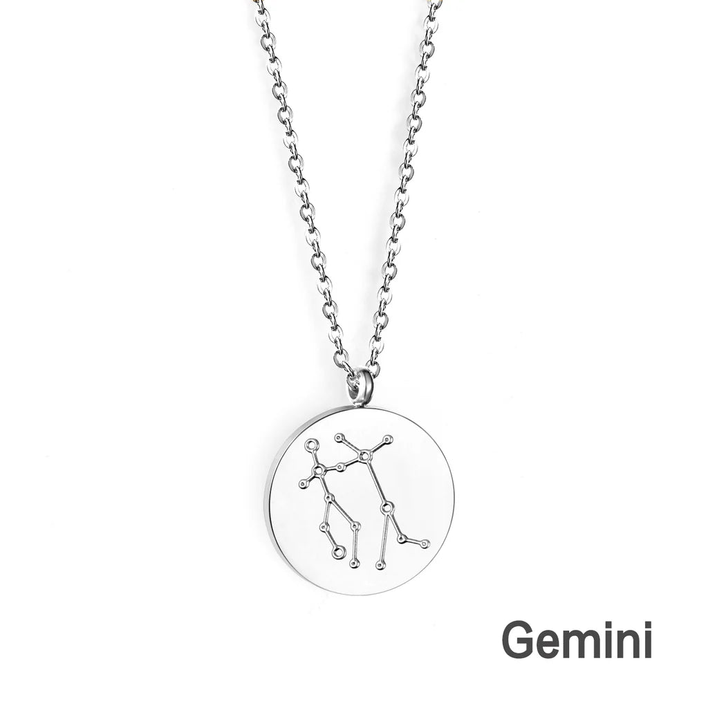 Zodiac Constellation Coin Necklace