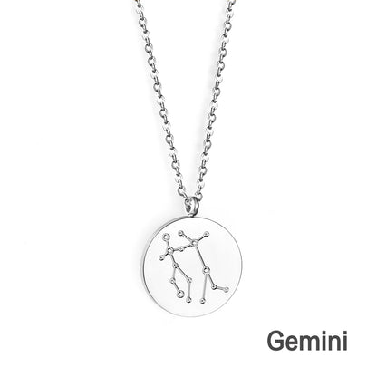 Zodiac Constellation Coin Necklace