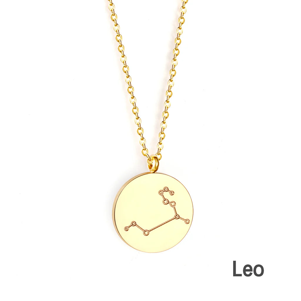 Zodiac Constellation Coin Necklace