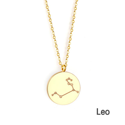 Zodiac Constellation Coin Necklace
