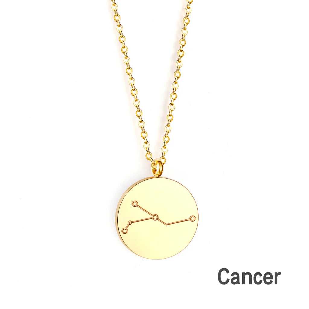 Zodiac Constellation Coin Necklace