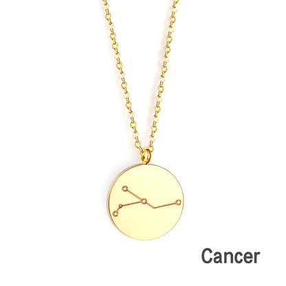 Zodiac Constellation Coin Necklace