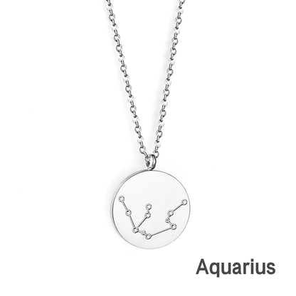 Zodiac Constellation Coin Necklace