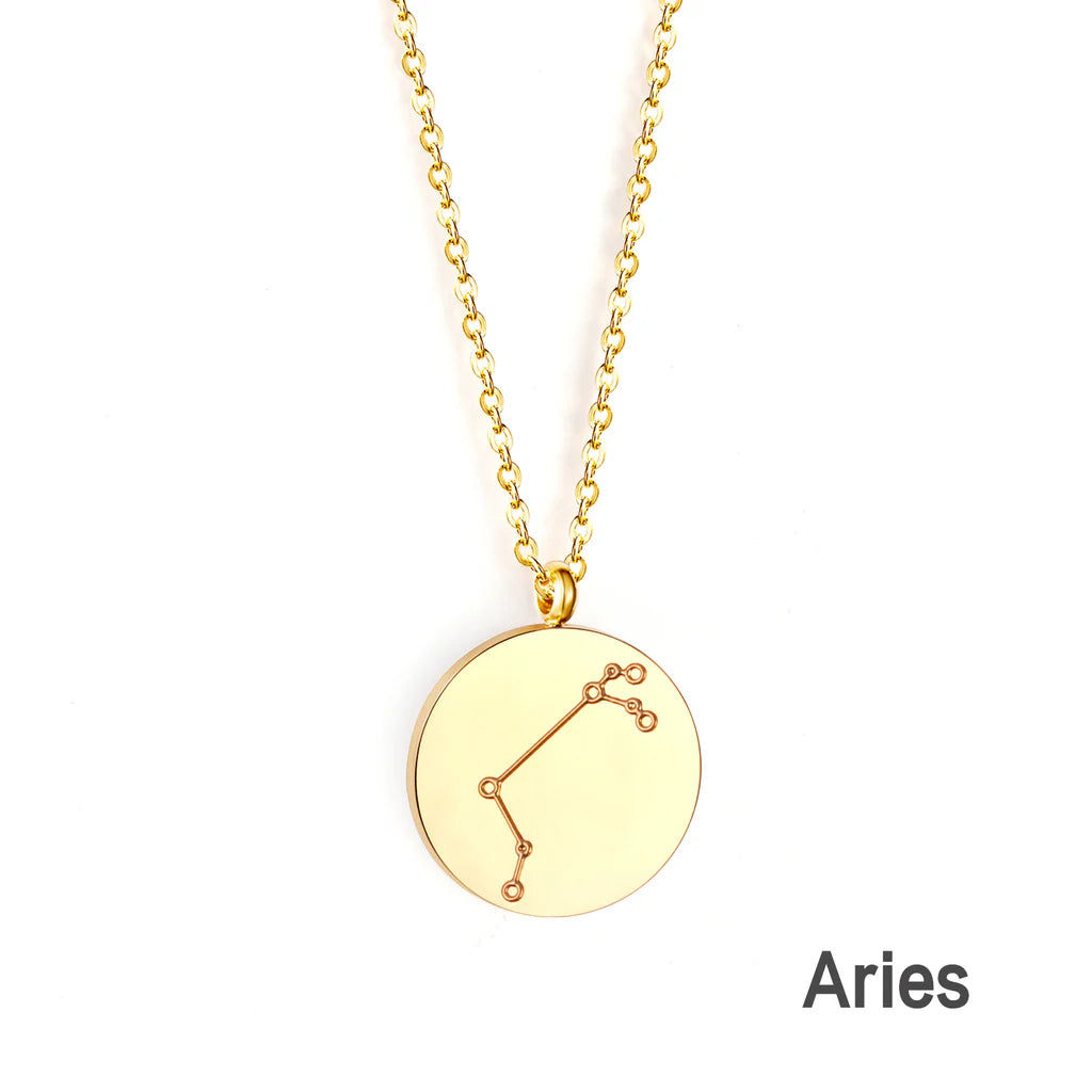 Zodiac Constellation Coin Necklace