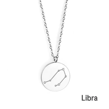 Zodiac Constellation Coin Necklace