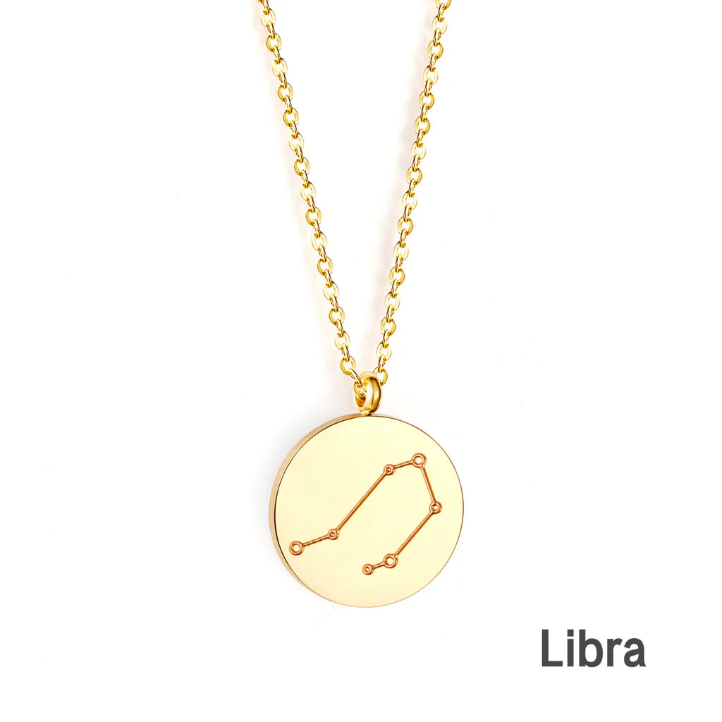 Zodiac Constellation Coin Necklace