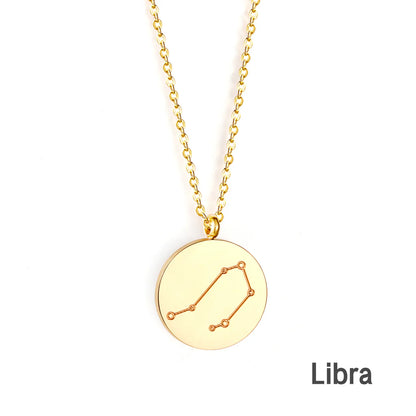 Zodiac Constellation Coin Necklace