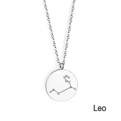 Zodiac Constellation Coin Necklace