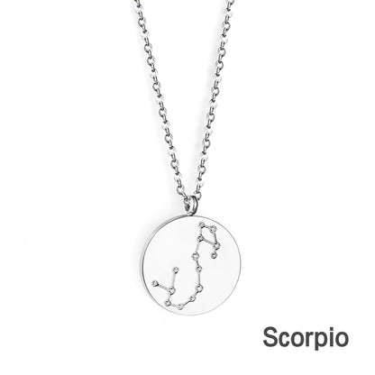Zodiac Constellation Coin Necklace
