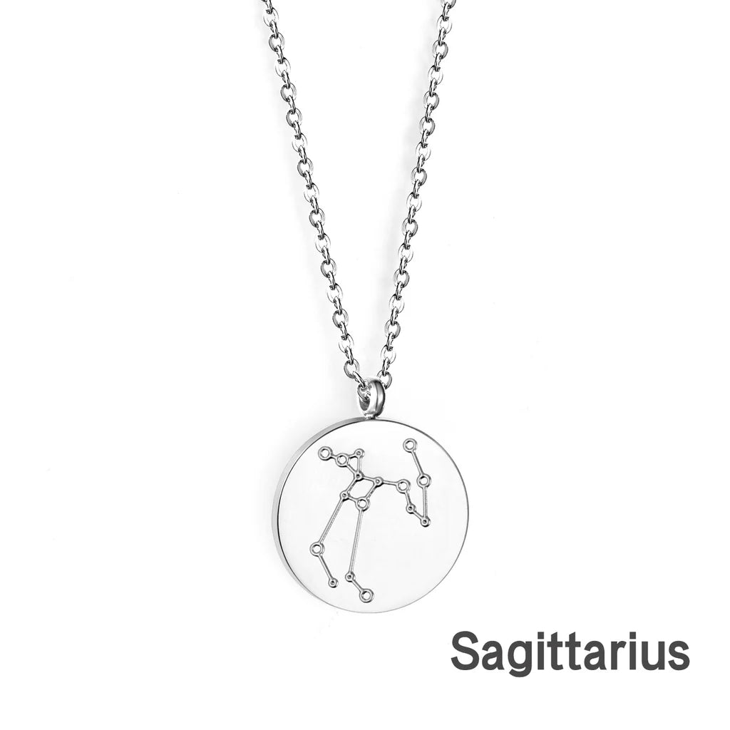 Zodiac Constellation Coin Necklace