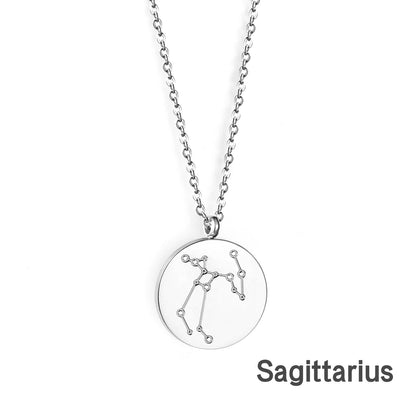 Zodiac Constellation Coin Necklace