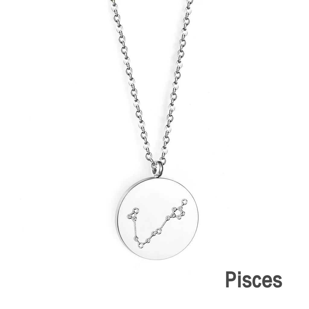 Zodiac Constellation Coin Necklace