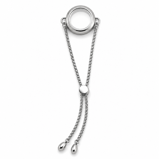 316L Stainless Steel Floating Locket Bracelet | Magnetic Closure Memory Charm Bracelet | Waterproof & Tarnish Resistant